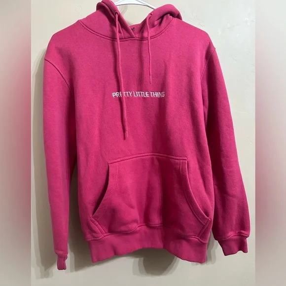 PrettyLittleThing Hot Pink Hoodie - Picture 3 of 5